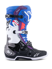 Noir émail Bleu violet Blanc