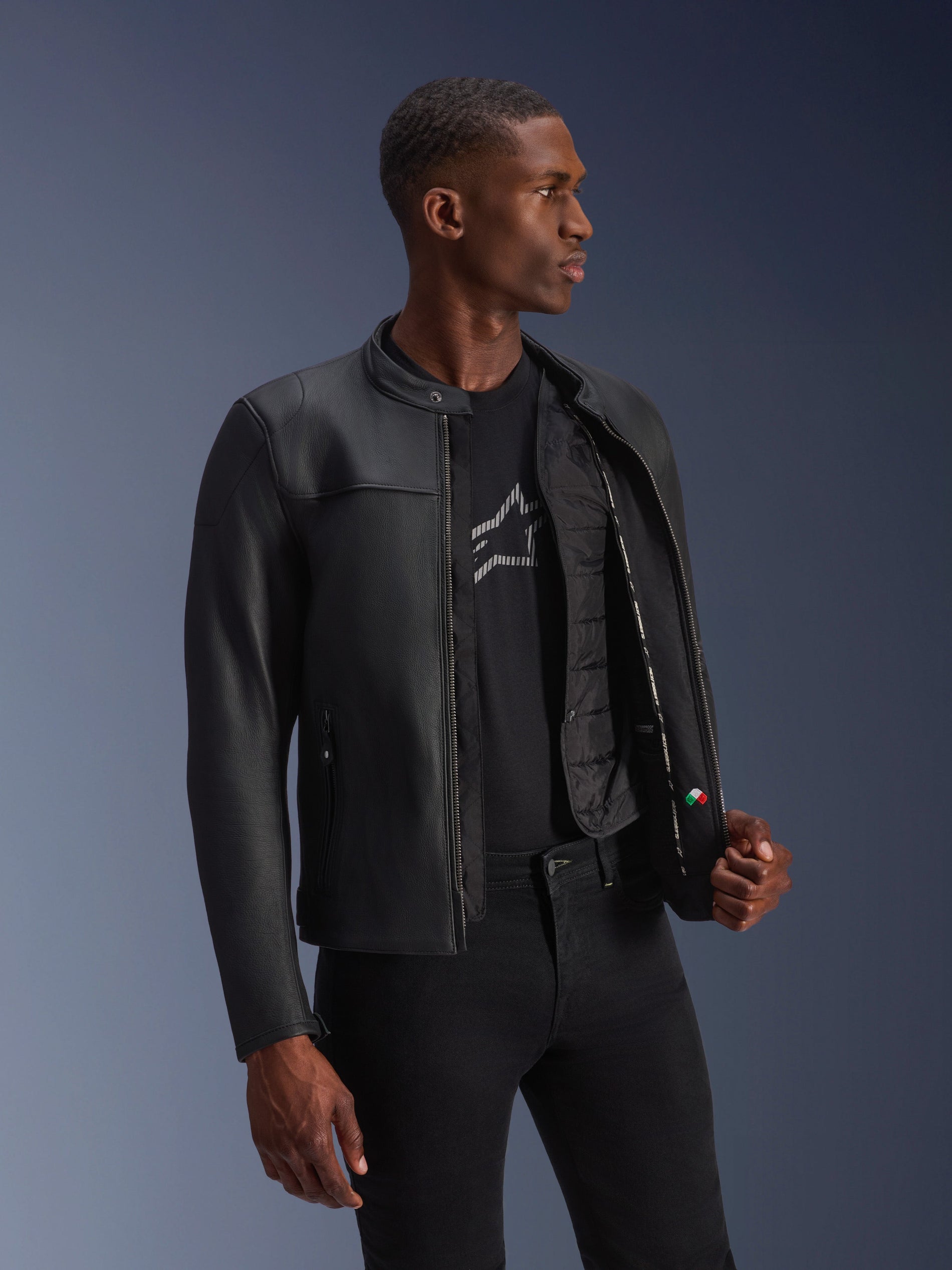 Veste En Cuir Blacktrack