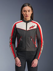 Black Ecru Bright Red