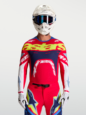 Fire Red White Navy Blue
