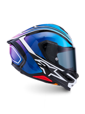 Blk Blue Pink Fl White Glossy